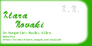 klara novaki business card